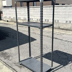 スチール 棚 シェルフ ラック 3段 幅約87.5×奥行約45×高さ約180cm USED 中古 Aの画像