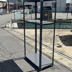 スチール 棚 シェルフ ラック 3段 幅約87.5×奥行約45×高さ約180cm USED 中古 Aの画像