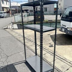 スチール 棚 シェルフ ラック 3段 幅約87.5×奥行約45×高さ約180cm USED 中古 Bの画像