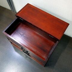 無垢材 ヴィンテージ小引き出し 2段／昭和レトロ／チェリー材／職人手仕事 昭和レトロ WOODWARE-KS 小物入れ 引出し2段 ソーイングボックス