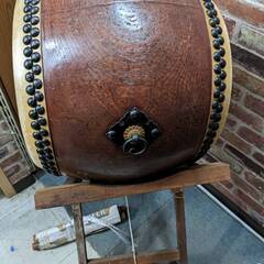 和太鼓 宮太鼓 太鼓 打面約1尺2寸(約36cm) バチ V