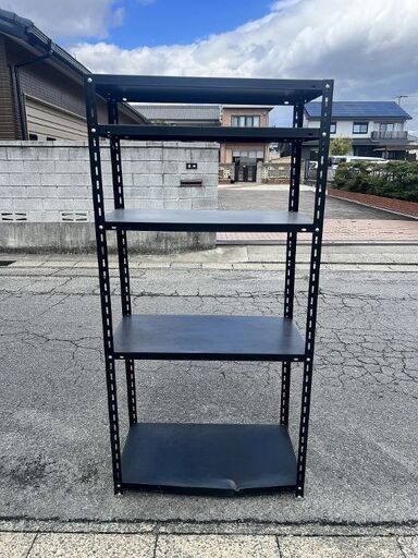 スチール 棚 シェルフ ラック 5段 幅約87.5×奥行約45×高さ約180cm USED 中古