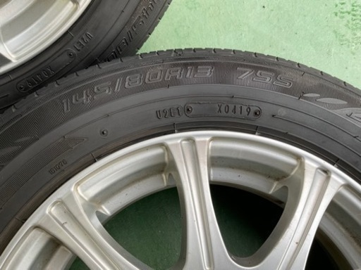 アルミホイール付き145/80r-13夏タイヤ4本セット