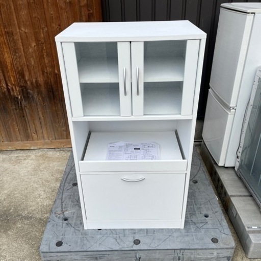 ミドルレンジボード 高さ110×幅59.5×奥行40㎝ 木製 スライド引き出し 2口コンセント 食器棚 キッチンボード 西岡店 ミドルレンジボード 高さ110×幅59.5×奥行40㎝ 木製 スライド