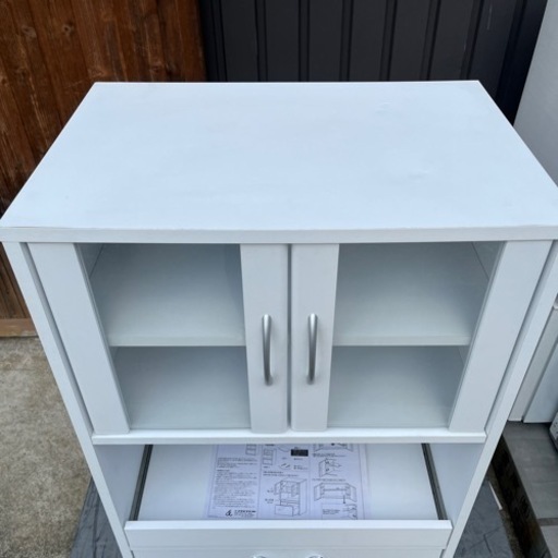 ◆フクダクラフト◆レンジボード KZS-NLPJ スライド棚付き 白 AC付き ◇フクダクラフト◇レンジボード KZS-NLPJ スライド棚付き 白 AC付き