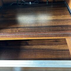 苫小牧発 キッチンラック レンジボード キッチン収納 ウッド キャスター付き 高さ100cm幅60cm奥行40cmの画像