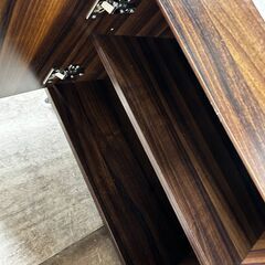 苫小牧発 キッチンラック レンジボード キッチン収納 ウッド キャスター付き 高さ100cm幅60cm奥行40cmの画像