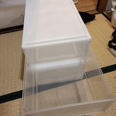 【2個セット】CAINZの引き出し衣装ケースロング Mの画像