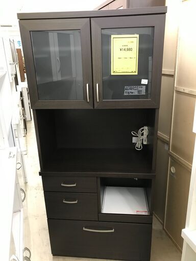 ニトリ コパン80 キッチンボード レンジボード 食器棚 レンジ台 幅80cm