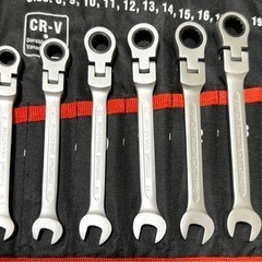【新品】首振り式ラチェットレンチ12本セット (8-19mm)の画像