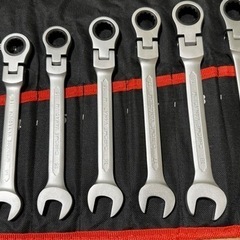 【新品】首振り式ラチェットレンチ12本セット (8-19mm)の画像