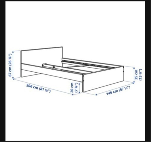 IKEAベッド ダブルベッド