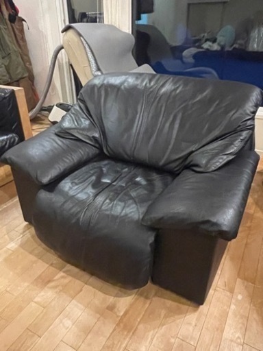 家具 ソファ 本革　シングルソファ