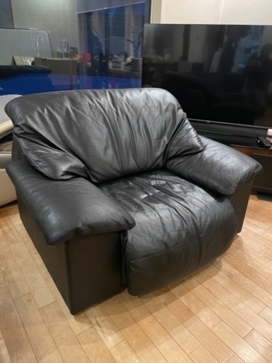 家具 ソファ 本革　シングルソファ