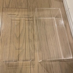 【無印良品】アクリルボックス中&ペーパータオル用フタ　ティッシュケースの画像
