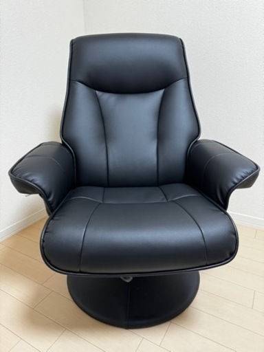【美品】【値下げ】1人用ソファ　360°回転&無段階リクライニング可！　