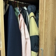 タンス 収納棚 ハンガーパイプ付きの画像