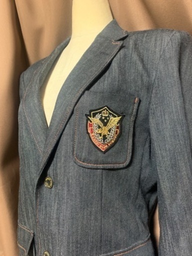 岡山私立関西高校男子　制服　桃太郎ジーンズジャケット　着用期間約3ヶ月