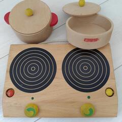 【完売‼】木製 おもちゃ おままごと キッチン16点セットの画像