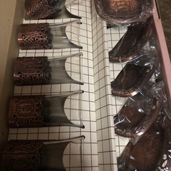 ブロンズ細工グラス　写真にある箱の中身全て セット販売中‼️