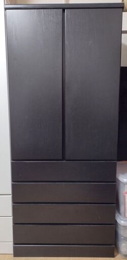 洋服ダンス・クローゼット・ワードローブ・ブラック・黒・家具