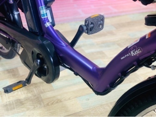 ①7049子供乗せ電動アシスト自転車3人乗りYAMAHA 20インチ良好バッテリー
