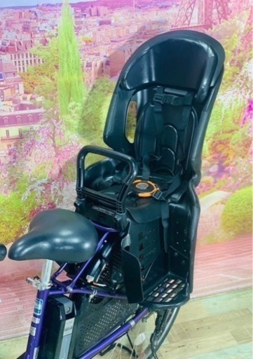 ①7062子供乗せ電動アシスト自転車3人乗りYAMAHA 22/26インチ良好バッテリー
