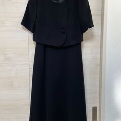 喪服 ブラックフォーマル ワンピース 3点セット 7号の画像
