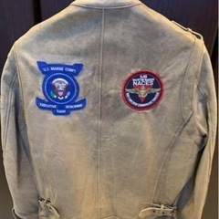 【カスタム】レザーライダースジャケット トップガンマーヴェリックの画像