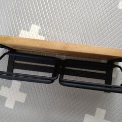 【新品】天然木　トイレットペーパーホルダー　ダブルの画像