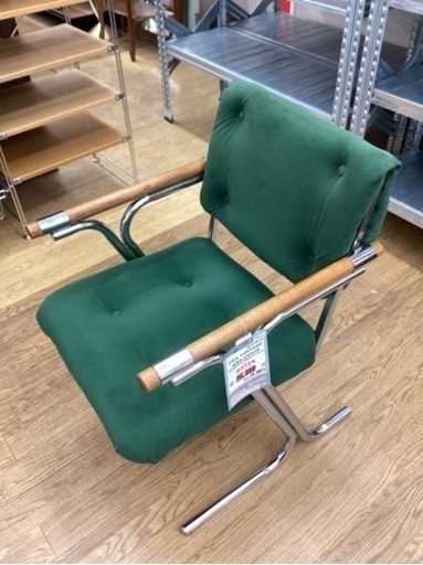 KC-31【新入荷　リサイクル品】USA ヴィンテージ　アームチェア　グリーン