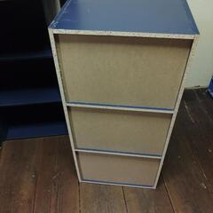 0円にお値下げ　B品③ 残1 紺 側面キズあり カラーボックス 収納棚 シェルフ カラボ 京都市の画像