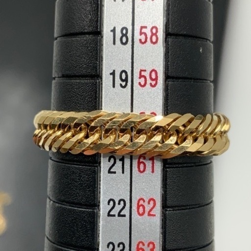 売り切れました。K18 18金　12面トリプル　喜平リング　3.3g 約20号