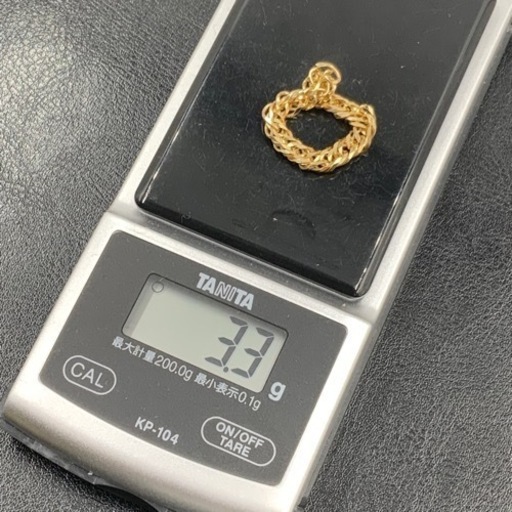 売り切れました。K18 18金　12面トリプル　喜平リング　3.3g 約20号