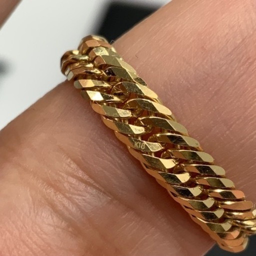 売り切れました。K18 18金　12面トリプル　喜平リング　3.3g 約20号