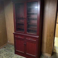 昭和レトロ アンティーク ビンテージ 食器棚 机 化粧台 鏡台