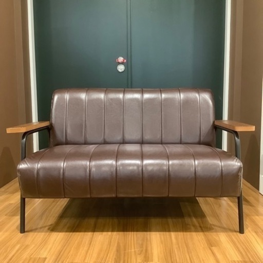 【トレファク神戸南店】ニトリ 2人掛けレザーソファー【取りに来られる方限定】