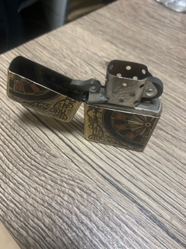 zippo☆両面☆アンティーク ダーツ G☆ウッド&アラベスク☆