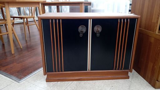 ★ジモティ割あり★  レコード収納棚 ブラウン H58×D40×W78.5 クリーニング済み TJ4884