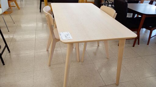 ★ジモティ割あり★ IKEA 2人掛けダイニングセット ナチュラル H75×D78×W140 クリーニング済み TJ4888