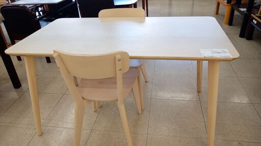 ★ジモティ割あり★ IKEA 2人掛けダイニングセット ナチュラル H75×D78×W140 クリーニング済み TJ4888