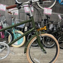 【新品】【特別価格】1点のみ★変速　ミニサイクル　ルーツコロン　ROOTScoron アサヒサイクル　ミニ自転車　20インチ　マットグリーンの画像