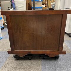 【中古】アンティーク調 欅木目 民芸調家具 和箪笥 龍金具 収納家具 ブラウン チェスト タンスの画像