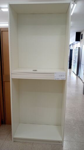 ★ジモティ割あり★  飾り棚 白 H202×D39×W80 クリーニング済み TJ4895