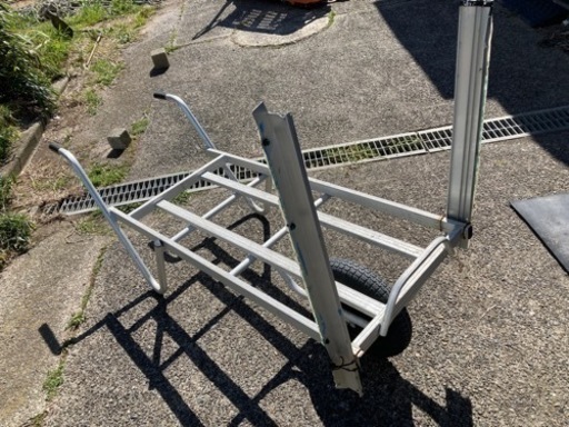 【配送可】アルミ平型一輪車・二輪車 2台セット