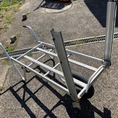 【配送可】アルミ平型一輪車・二輪車 2台セット