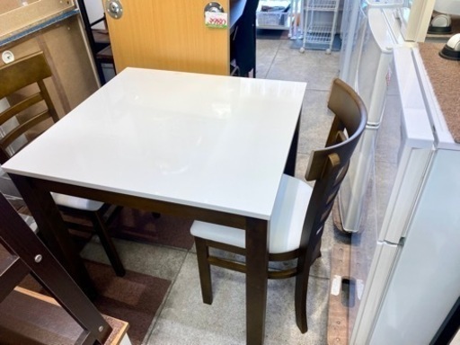 ダイニングテーブルセット 2人掛け イス 80x75テーブル家具