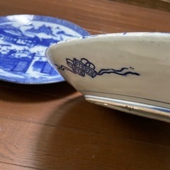明治　大皿　印判の画像