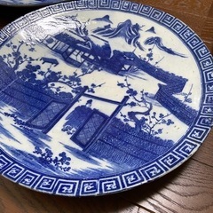 明治　大皿　印判の画像