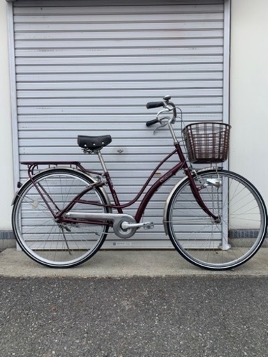 ☆前後タイヤ新古品☆   27型　LEDオートライトシティーサイクル　防犯登録料込価格︎‼︎